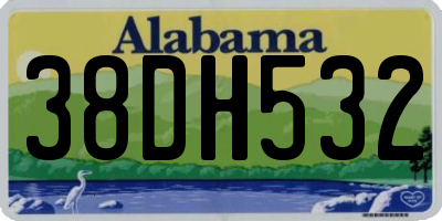 AL license plate 38DH532