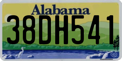 AL license plate 38DH541