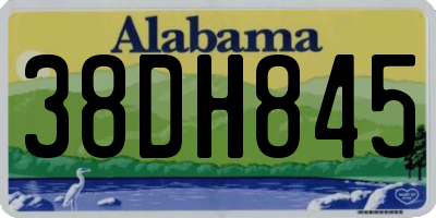 AL license plate 38DH845