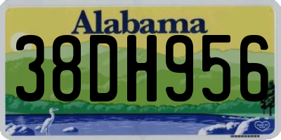 AL license plate 38DH956