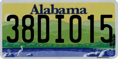 AL license plate 38DI015