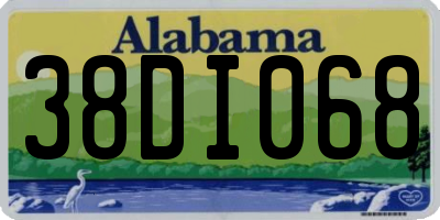 AL license plate 38DI068