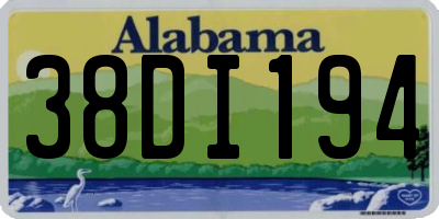 AL license plate 38DI194