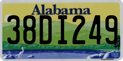AL license plate 38DI249