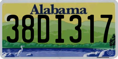 AL license plate 38DI317