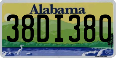 AL license plate 38DI380