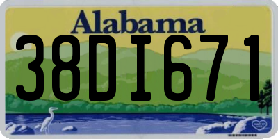 AL license plate 38DI671