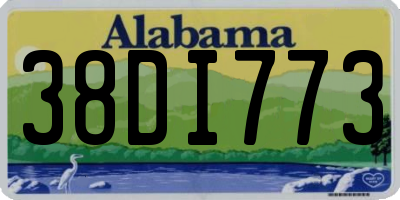 AL license plate 38DI773