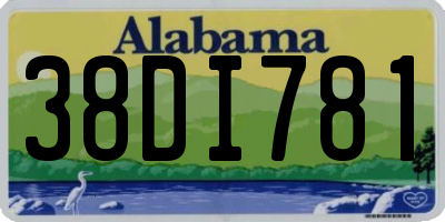 AL license plate 38DI781