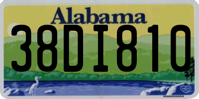 AL license plate 38DI810