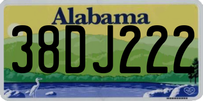 AL license plate 38DJ222