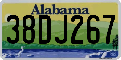 AL license plate 38DJ267