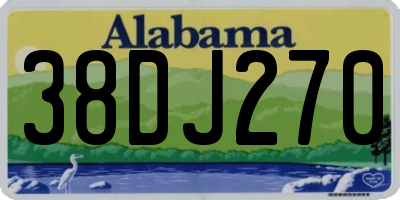 AL license plate 38DJ270