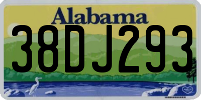 AL license plate 38DJ293