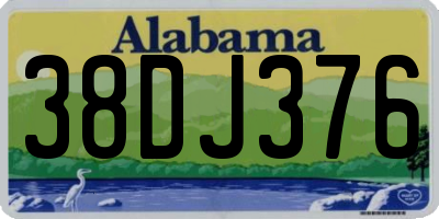 AL license plate 38DJ376