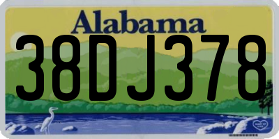AL license plate 38DJ378