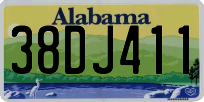 AL license plate 38DJ411