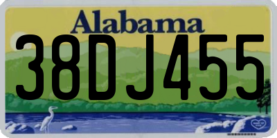 AL license plate 38DJ455
