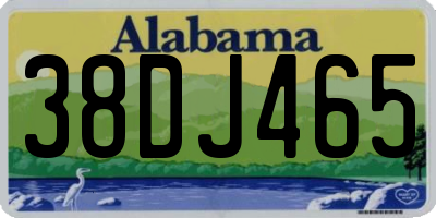 AL license plate 38DJ465