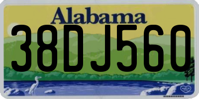 AL license plate 38DJ560