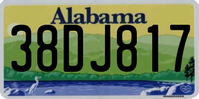 AL license plate 38DJ817
