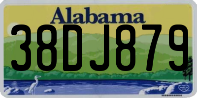 AL license plate 38DJ879