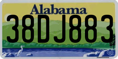 AL license plate 38DJ883