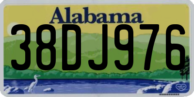 AL license plate 38DJ976