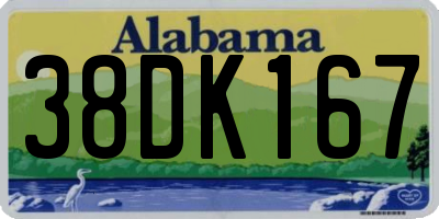 AL license plate 38DK167