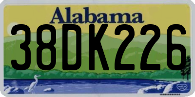 AL license plate 38DK226