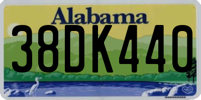 AL license plate 38DK440