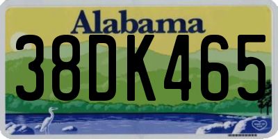 AL license plate 38DK465