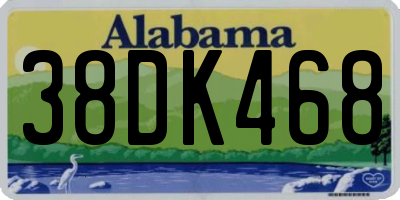 AL license plate 38DK468