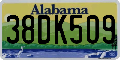 AL license plate 38DK509