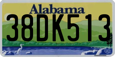 AL license plate 38DK513