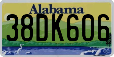 AL license plate 38DK606