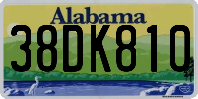 AL license plate 38DK810