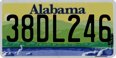 AL license plate 38DL246