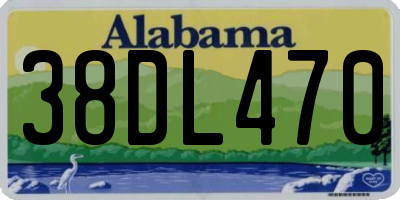 AL license plate 38DL470
