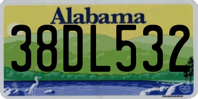 AL license plate 38DL532