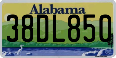 AL license plate 38DL850