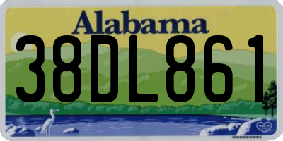 AL license plate 38DL861