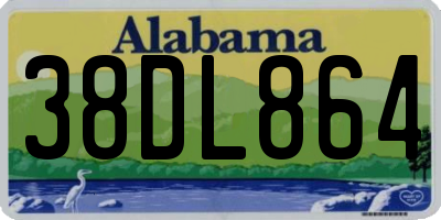 AL license plate 38DL864