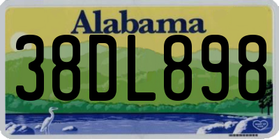AL license plate 38DL898