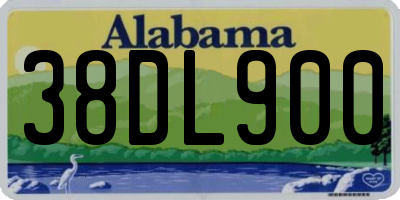 AL license plate 38DL900