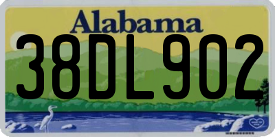 AL license plate 38DL902