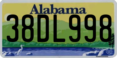 AL license plate 38DL998