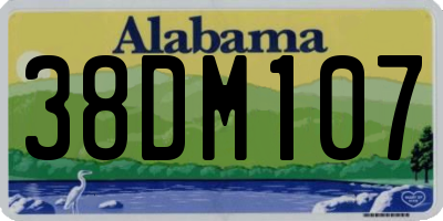 AL license plate 38DM107