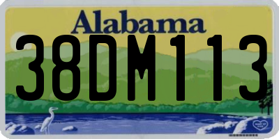 AL license plate 38DM113