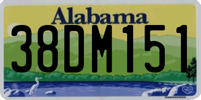 AL license plate 38DM151
